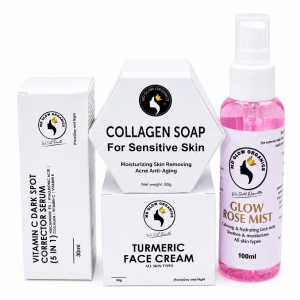 Just Glow Face Combo (For Sensitive and Normal Skin - 4 Products) Best For Dark Skin